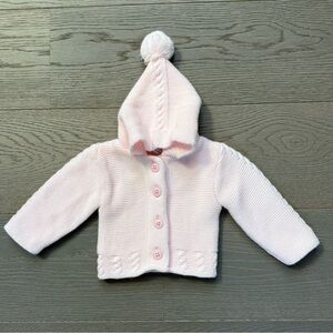 Cozy Pink Knit Hooded Jacket for Kids